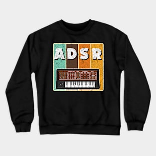 Analog Modular Synthesizer ADSR Vintage Retro Gift Crewneck Sweatshirt